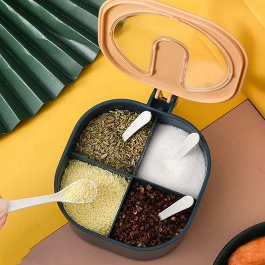 4 Partition Spices Storage Box