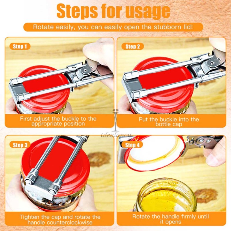 Adjustable Can Opener Stainless Steel