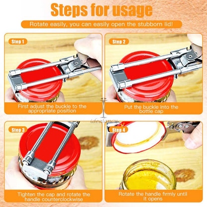 Adjustable Can Opener Stainless Steel