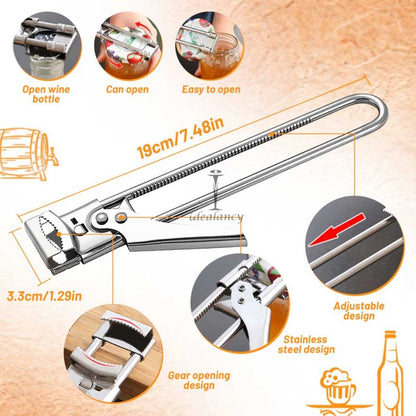 Adjustable Can Opener Stainless Steel