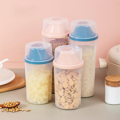 Grain Cereal Storage Jar With Cup