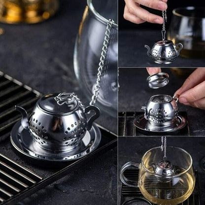 Mini Teapot Tea Infuser Strainer Filter Stainless Steel