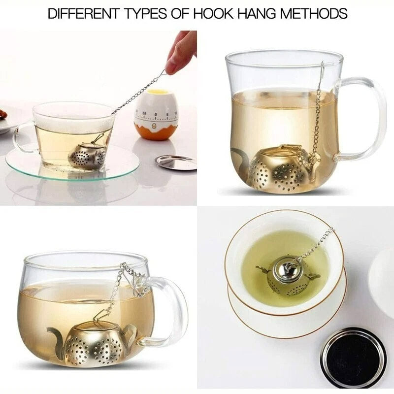 Mini Teapot Tea Infuser Strainer Filter Stainless Steel