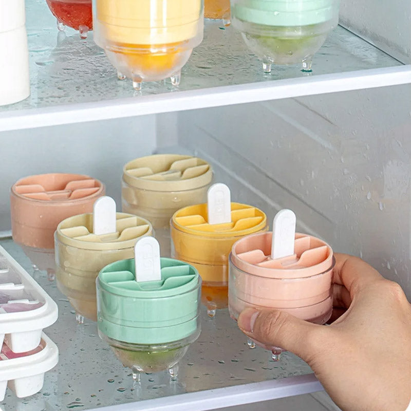Ice Maker Molds Lollipop Shape 4 Pcs Set