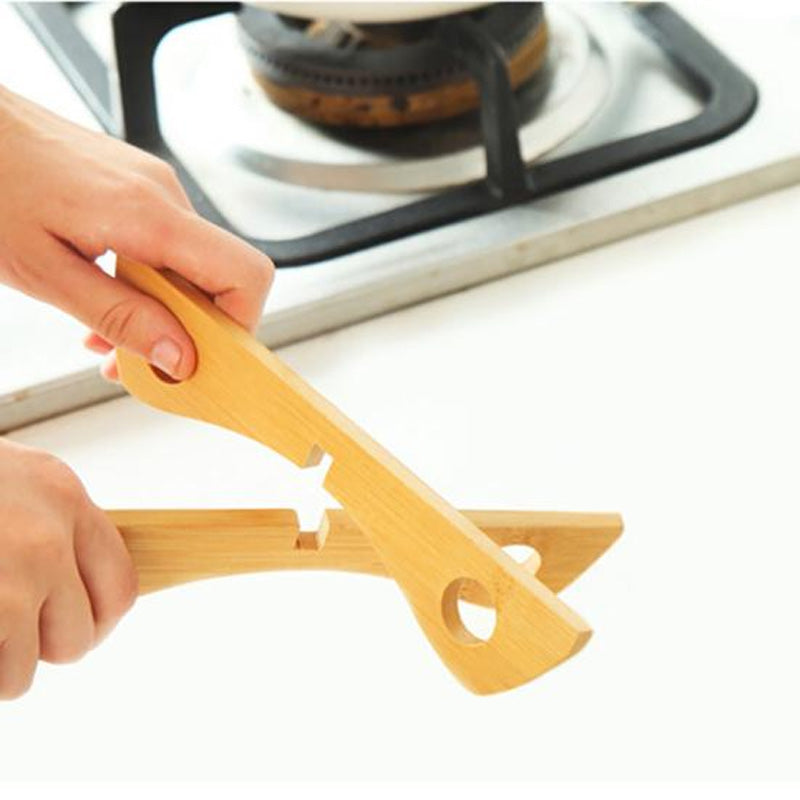 Bamboo Cross Pot Holder Stand