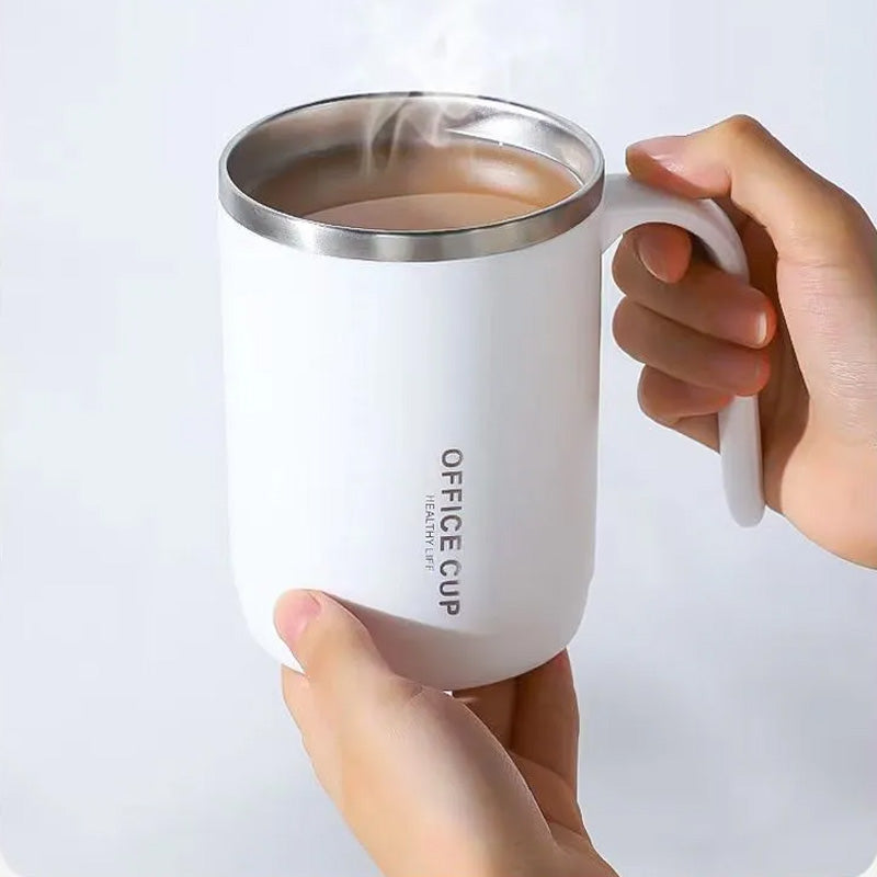 Thermos Coffee Cup With Straw & Lid