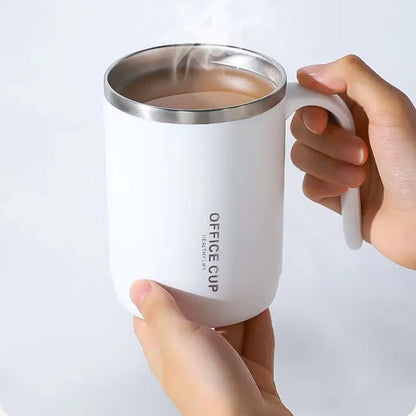 Thermos Coffee Cup With Straw & Lid