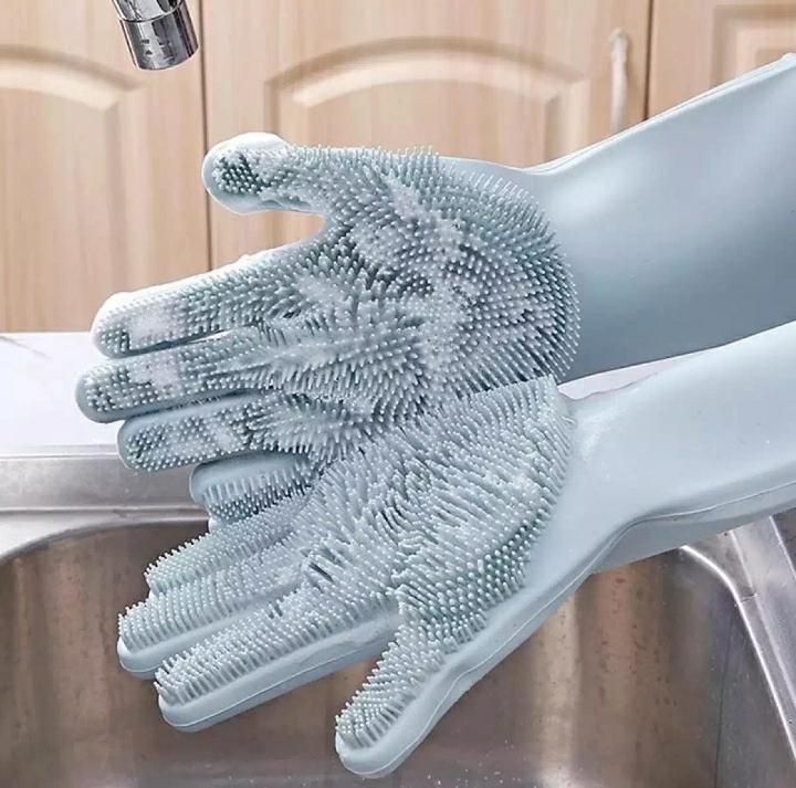 Magic Washing Gloves - Pair Of Silicone Washing Gloves