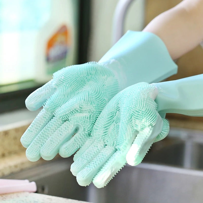Magic Washing Gloves - Pair Of Silicone Washing Gloves