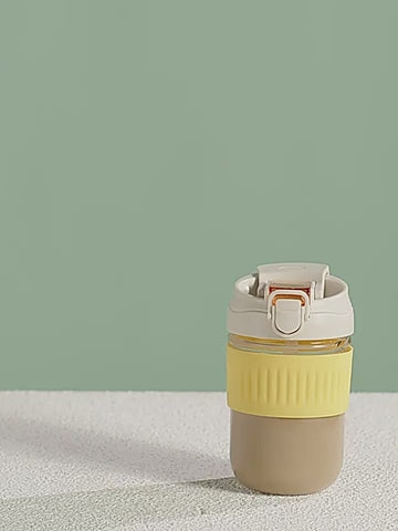 Dual Drink Glass Cup With Straw