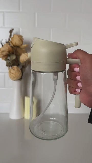 2 In 1 Glass Oil Spray Dispenser 470 ML